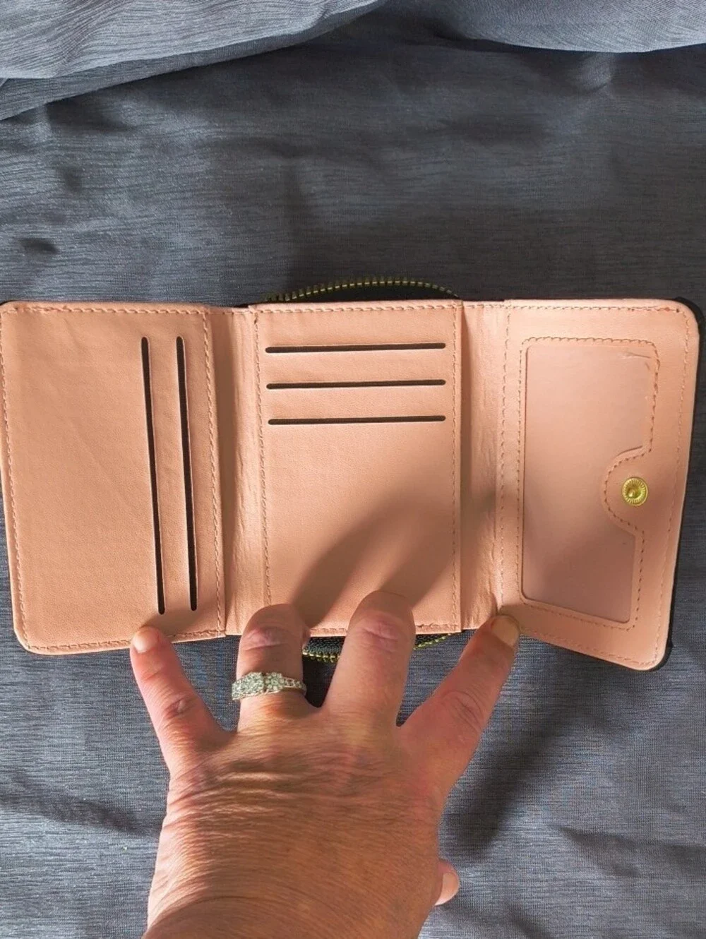 Lululemon Athletica Black Wallet with Gold Accents